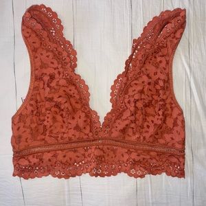 Victorias Secret, Size small, lace bralette (burnt orange)